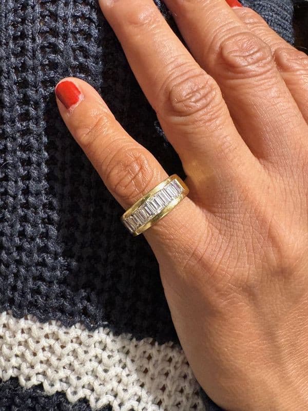 BAGUE MODERNE DIAMANTS — vue 2
