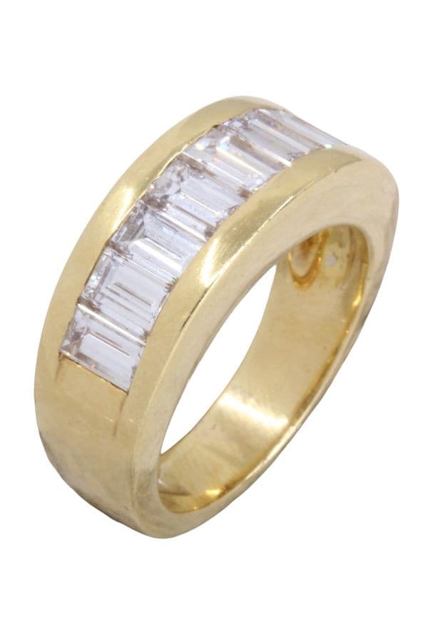 BAGUE MODERNE DIAMANTS — vue 3