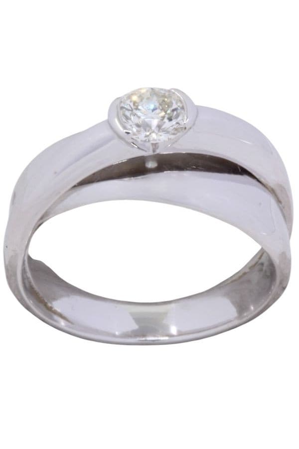 SOLITAIRE MODERNE DIAMANT — vue 1
