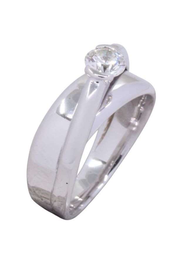 SOLITAIRE MODERNE DIAMANT — vue 3