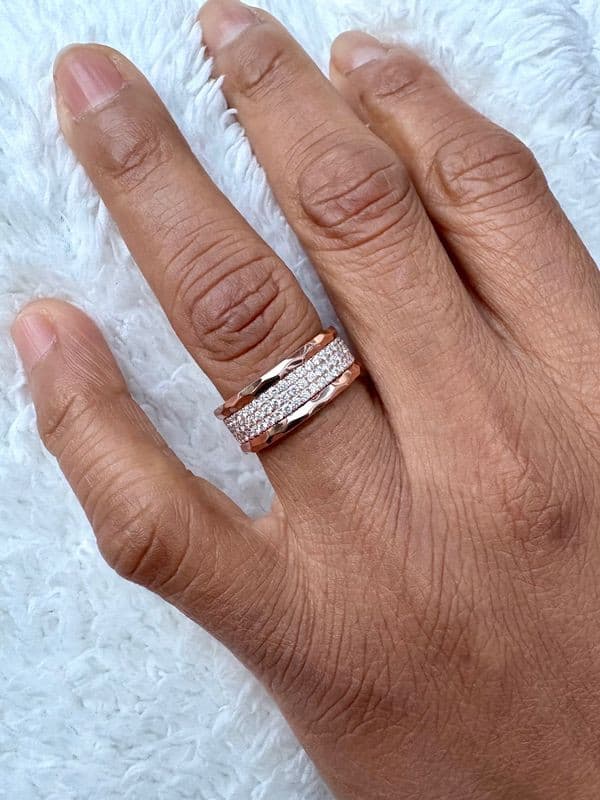 BAGUE PAVAGE DIAMANTS — vue 2
