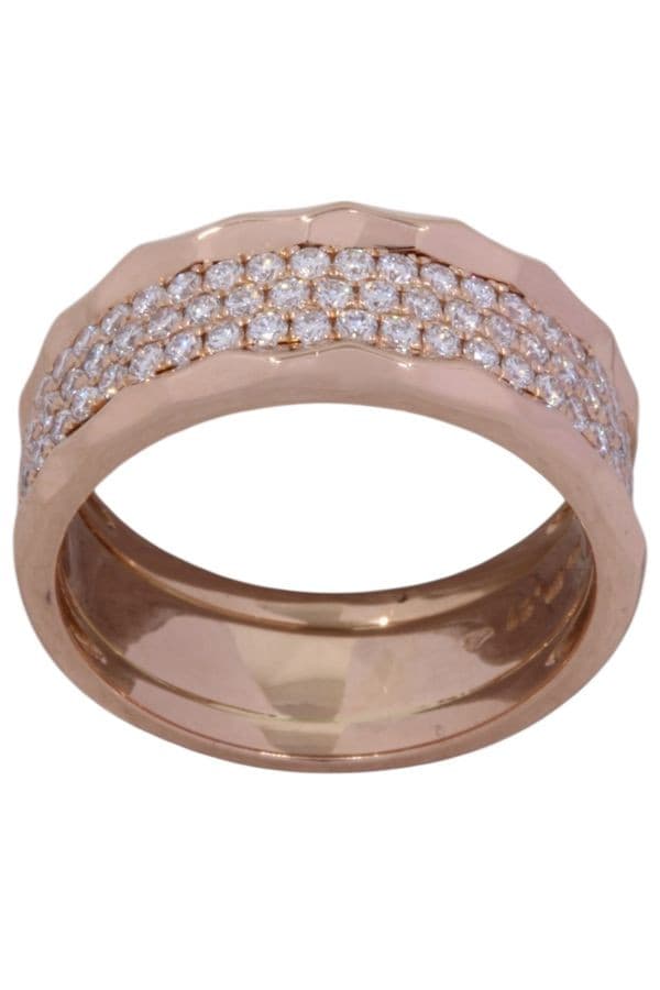 BAGUE PAVAGE DIAMANTS — vue 1