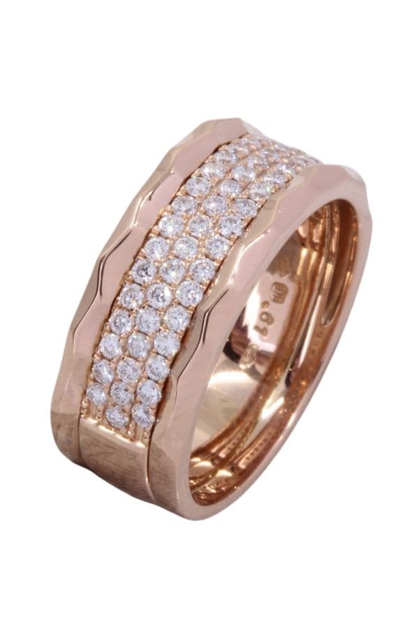 BAGUE PAVAGE DIAMANTS — vue 3