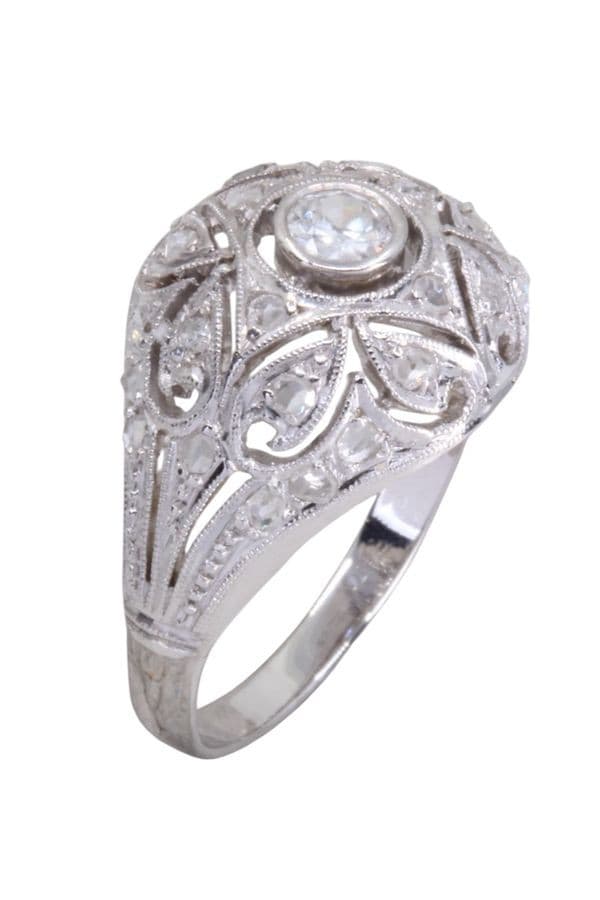 BAGUE ART-DÉCO DIAMANTS — vue 3