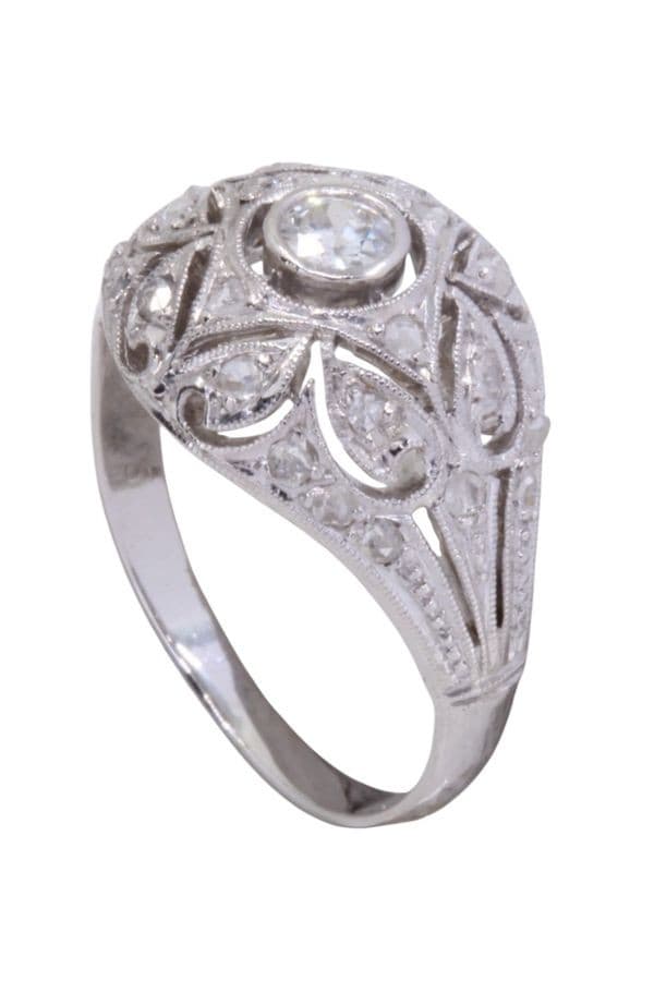 BAGUE ART-DÉCO DIAMANTS — vue 4