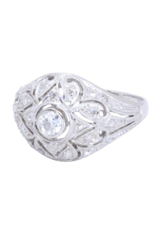 BAGUE ART-DÉCO DIAMANTS — vue 5