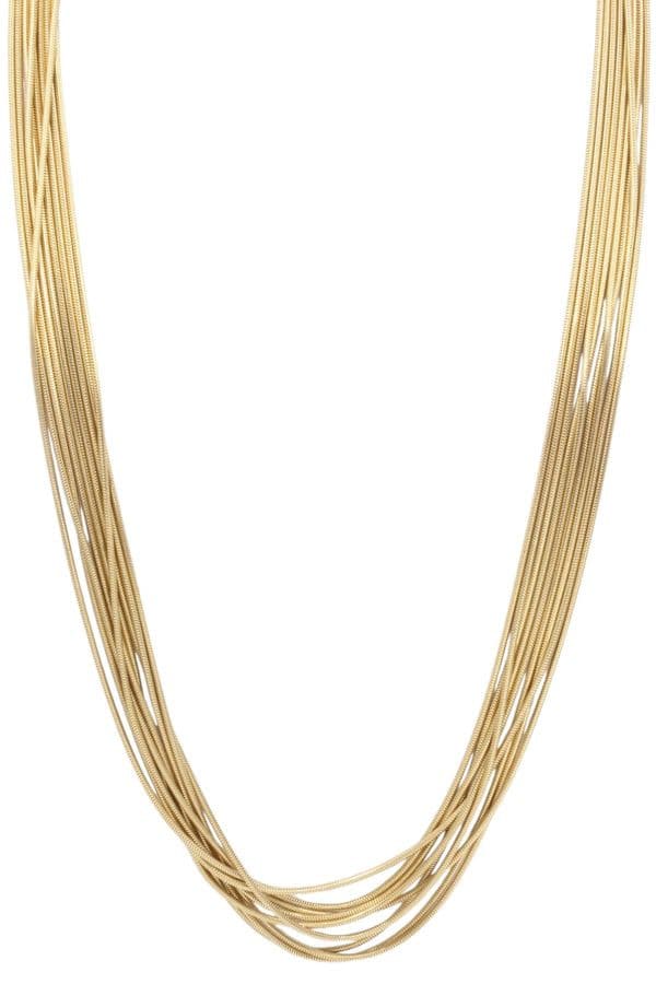 COLLIER MULTI-RANGS MAILLE SERPENTINE