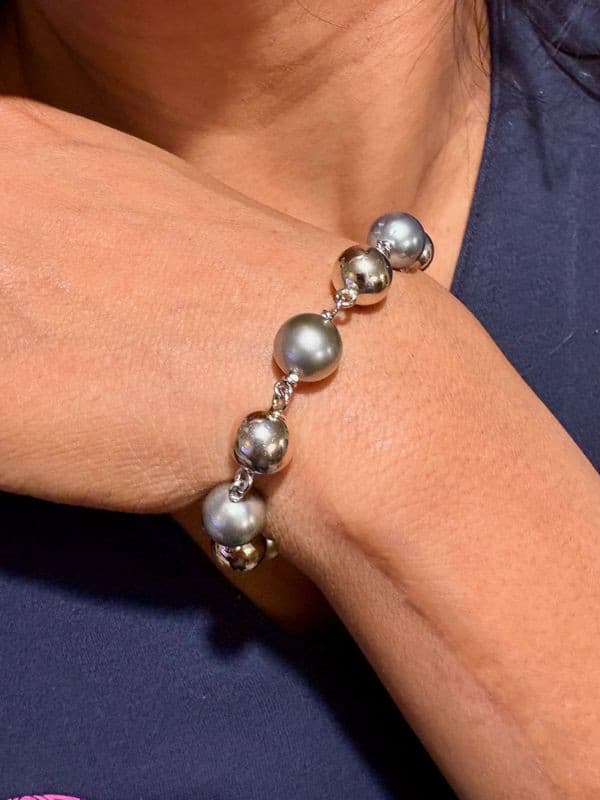 BRACELET MODERNE PERLES — vue 2