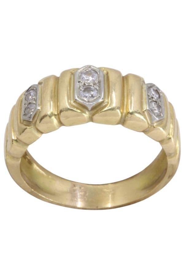 BAGUE MODERNE DIAMANTS — vue 1