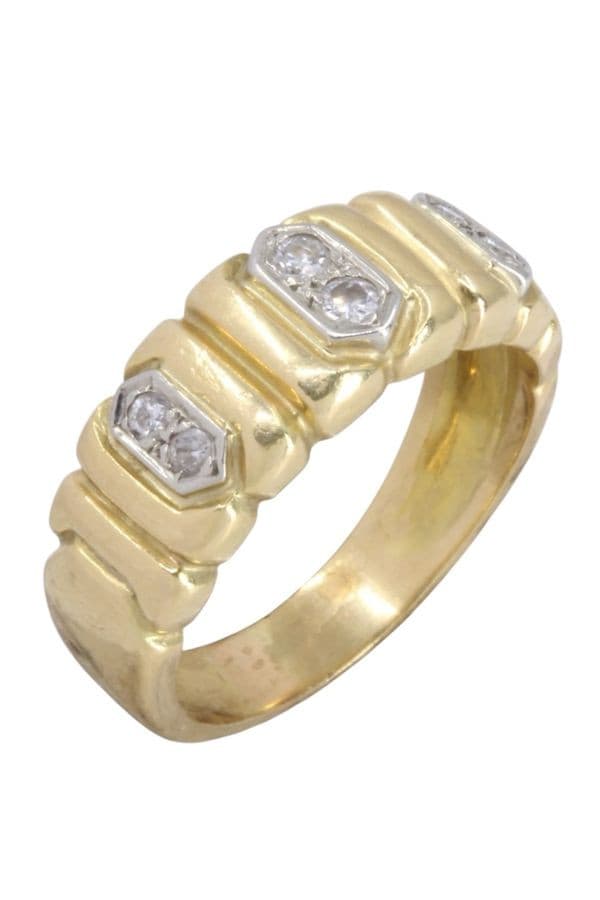 BAGUE MODERNE DIAMANTS — vue 3