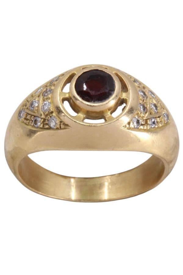 BAGUE JONC RUBIS ET DIAMANTS