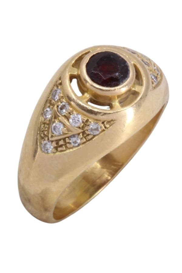 BAGUE JONC RUBIS ET DIAMANTS — vue 3