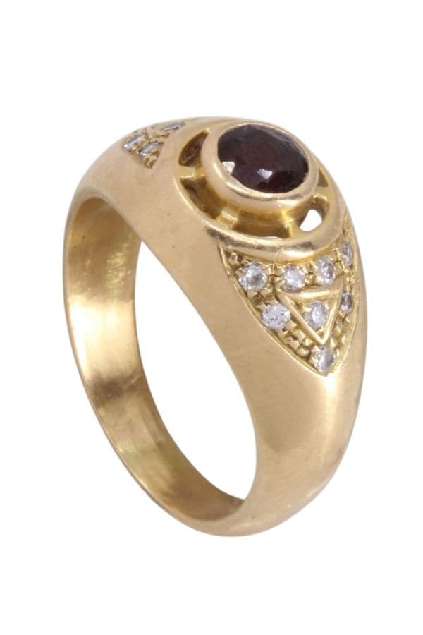 BAGUE JONC RUBIS ET DIAMANTS — vue 4