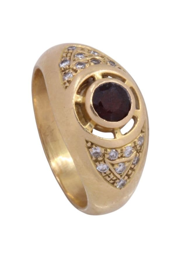 BAGUE JONC RUBIS ET DIAMANTS — vue 5
