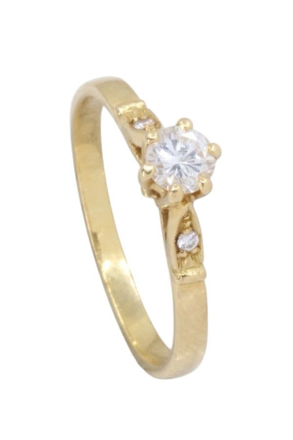 BAGUE EFFET SOLITAIRE DIAMANT — vue 4