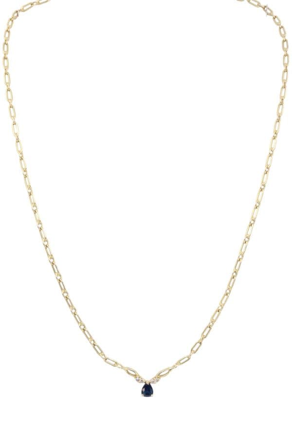 COLLIER SAPHIR ET DIAMANTS