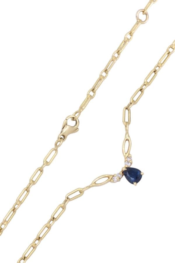 COLLIER SAPHIR ET DIAMANTS — vue 3