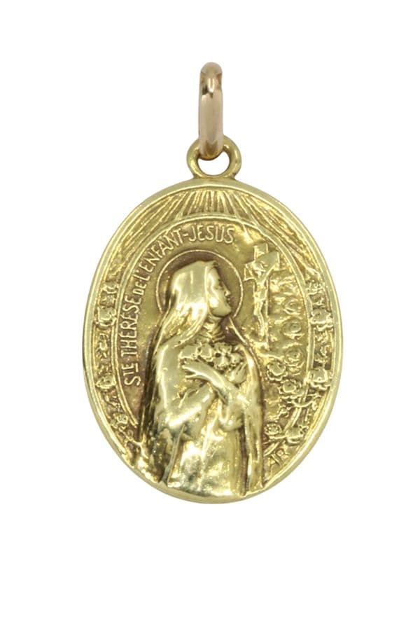 MÉDAILLE ANCIENNE SAINTE THÉRÈSE — vue 1