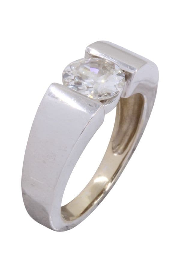 BAGUE SOLITAIRE DIAMANT MODERNE — vue 3