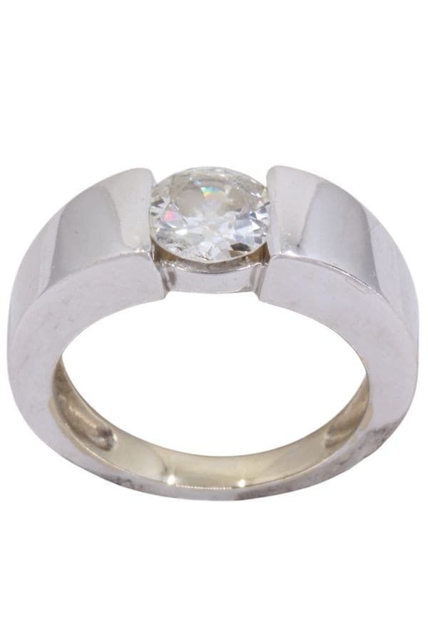 BAGUE SOLITAIRE DIAMANT MODERNE — vue 1