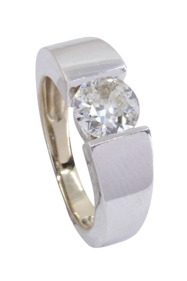 BAGUE SOLITAIRE DIAMANT MODERNE — vue 5