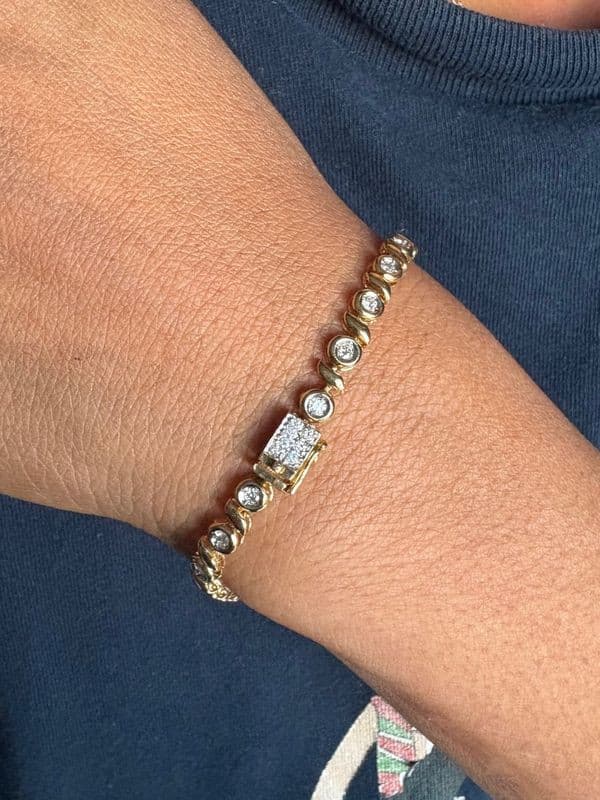 BRACELET LIGNE DIAMANTS — vue 2