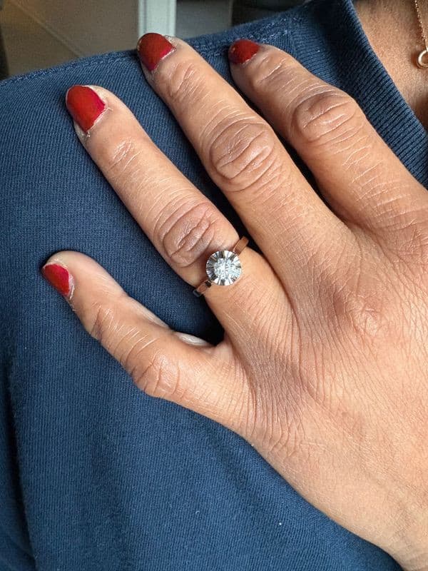 SOLITAIRE ANCIEN DIAMANT — vue 2