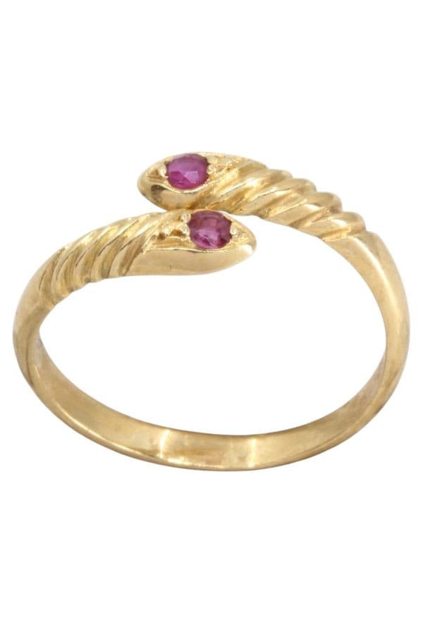 BAGUE SERPENT RUBIS — vue 1