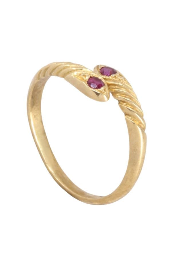 BAGUE SERPENT RUBIS — vue 4