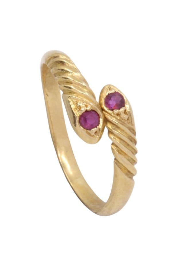 BAGUE SERPENT RUBIS — vue 5