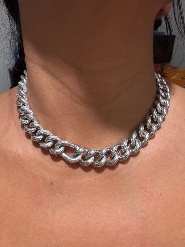 COLLIER - BRACELET PIANEGONDA ARGENT DIAMANTS — vue 2
