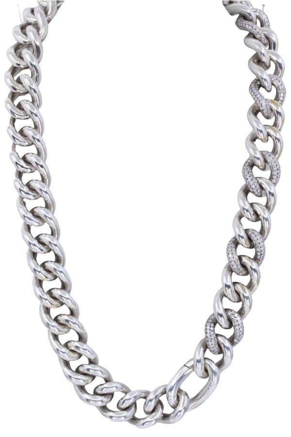 COLLIER - BRACELET PIANEGONDA ARGENT DIAMANTS
