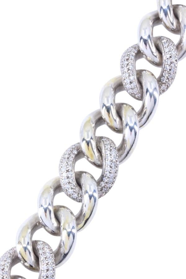 COLLIER - BRACELET PIANEGONDA ARGENT DIAMANTS — vue 4
