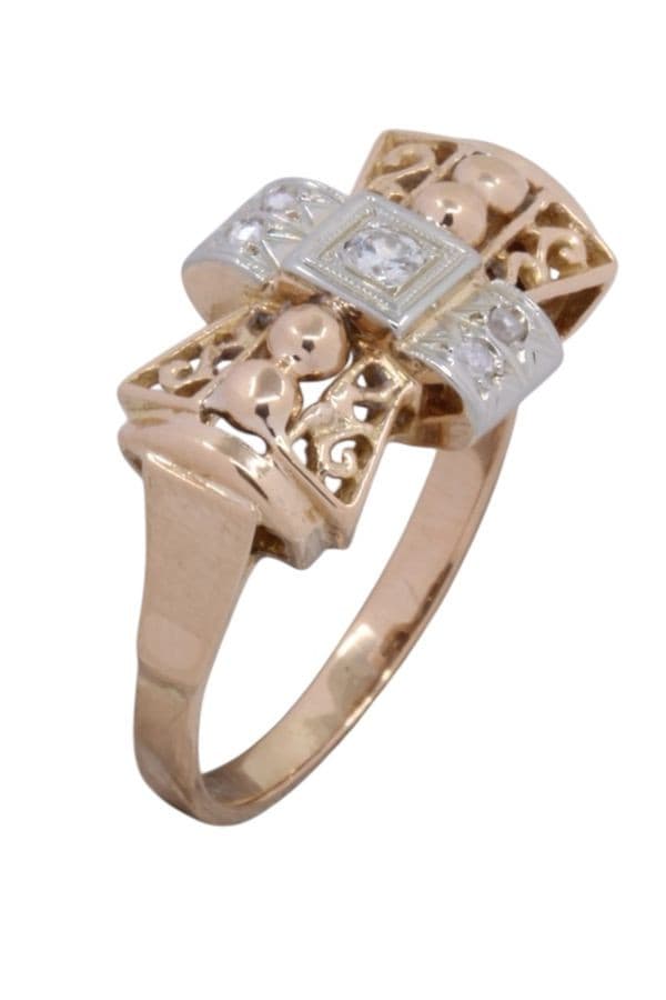 BAGUE ANCIENNE 2 ORS NOEUD — vue 3