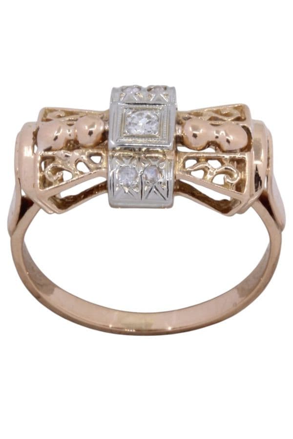 BAGUE ANCIENNE 2 ORS NOEUD — vue 1
