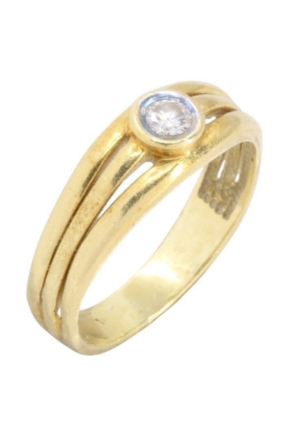 BAGUE SOLITAIRE DIAMANT MODERNE — vue 3