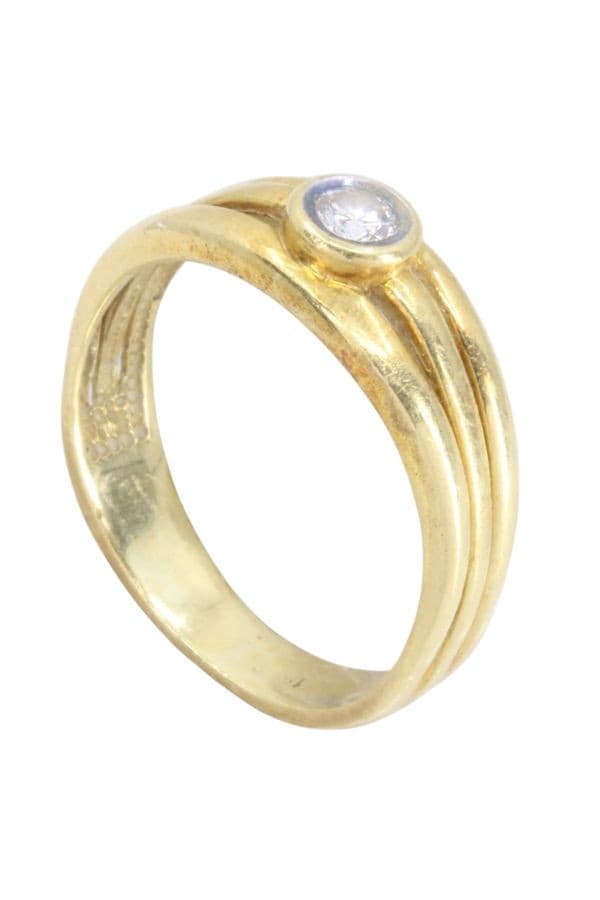BAGUE SOLITAIRE DIAMANT MODERNE — vue 4