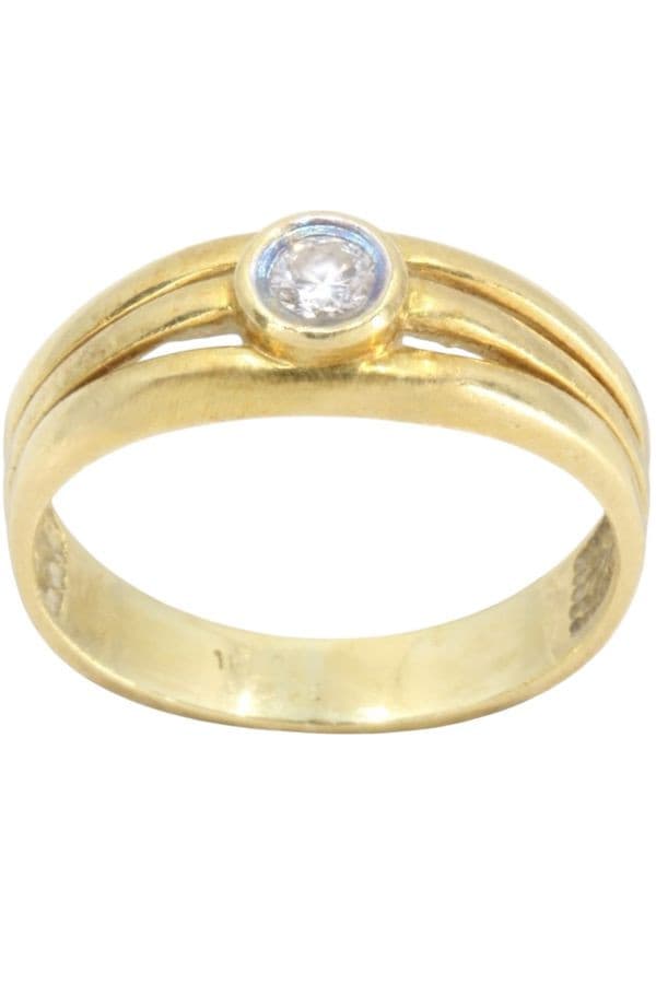 BAGUE SOLITAIRE DIAMANT MODERNE — vue 1