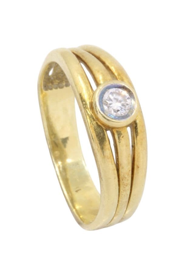 BAGUE SOLITAIRE DIAMANT MODERNE — vue 5