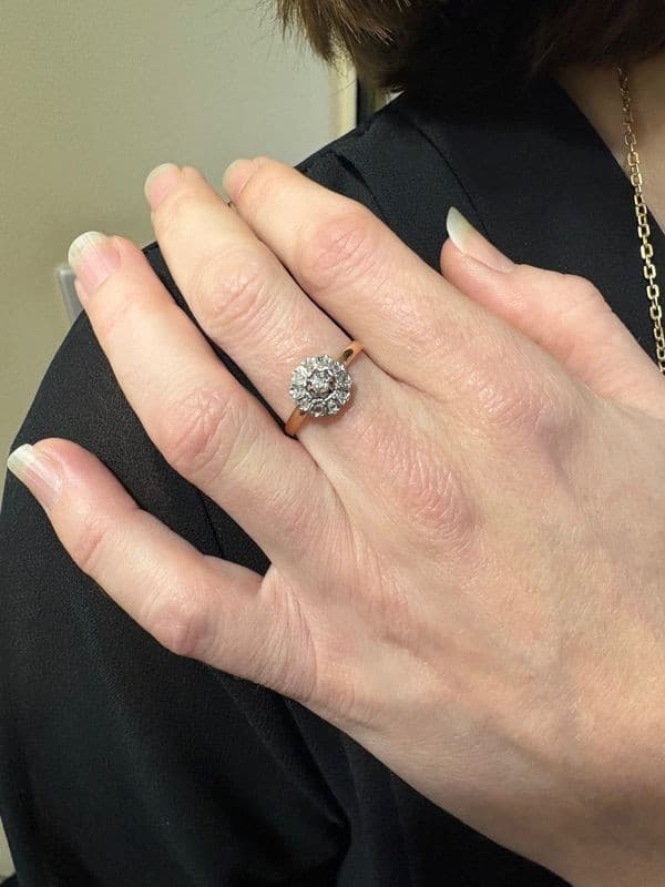 BAGUE MARGUERITE DIAMANTS — vue 2
