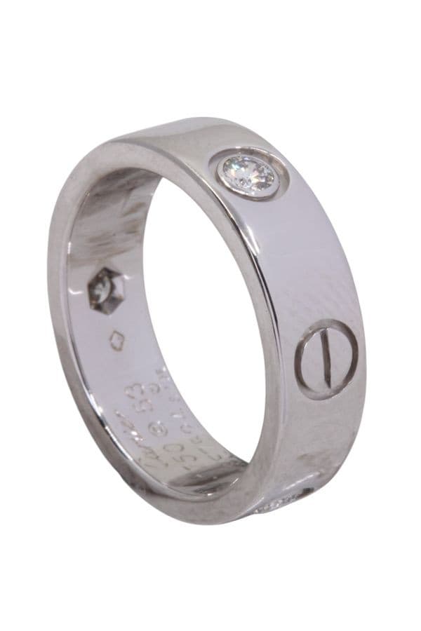 BAGUE CARTIER LOVE 3 DIAMANTS — vue 4