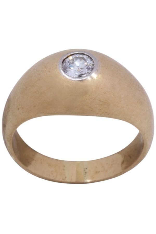 BAGUE JONC ANGLAIS DIAMANT — vue 1
