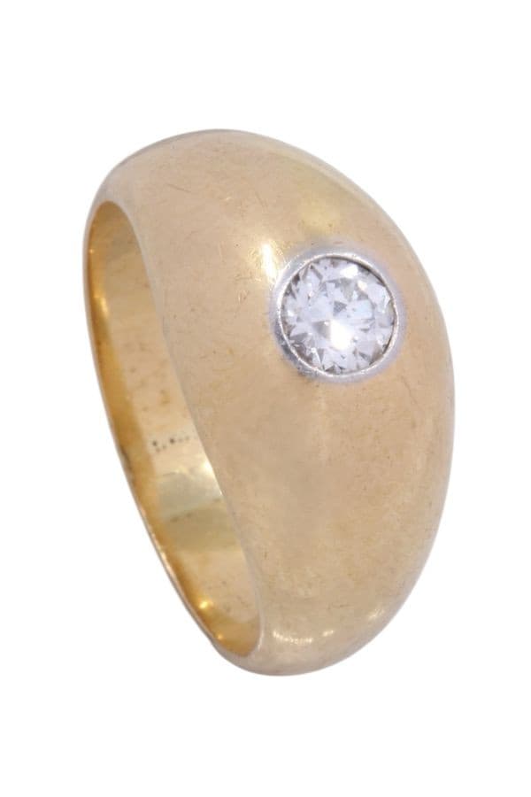 BAGUE JONC ANGLAIS DIAMANT — vue 5