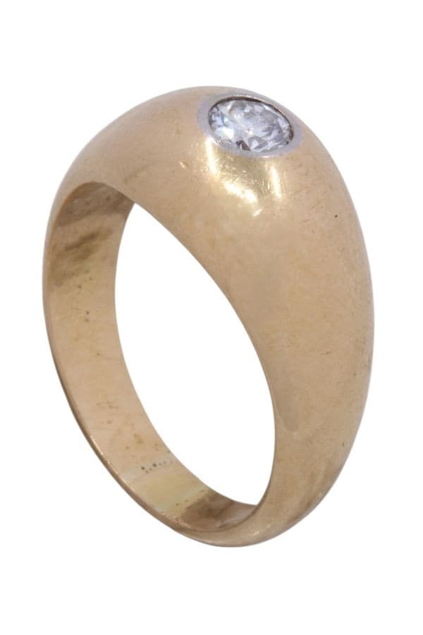 BAGUE JONC ANGLAIS DIAMANT — vue 3