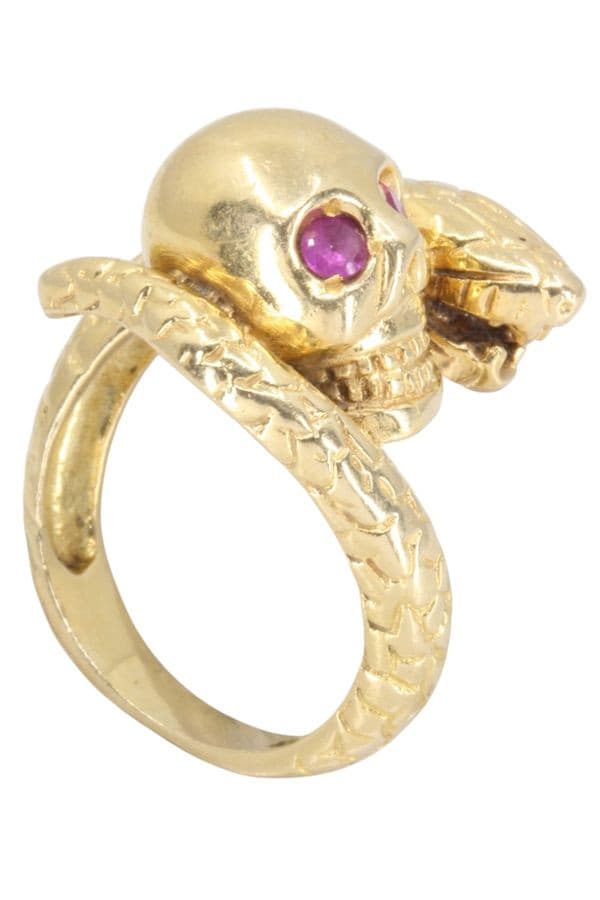 BAGUE MODERNE SERPENT RUBIS — vue 4