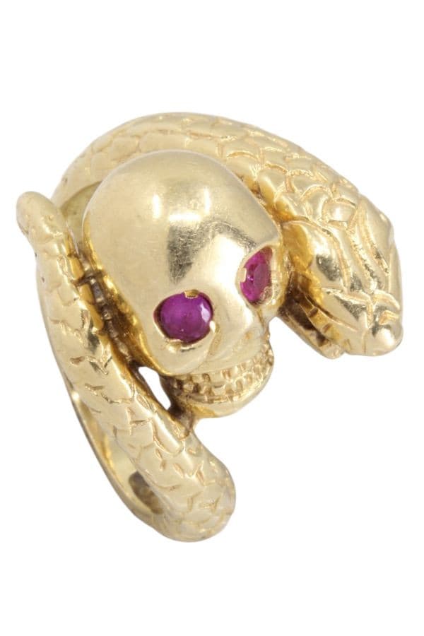 BAGUE MODERNE SERPENT RUBIS — vue 5