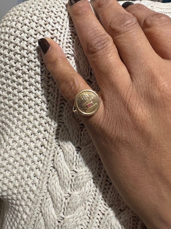 BAGUE AUGIS MEDAILLE D'AMOUR — vue 2