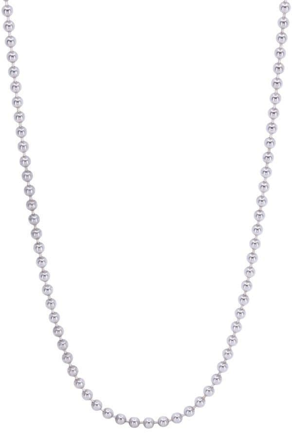 CHAINE MAILLE BOULE ARGENT — vue 1