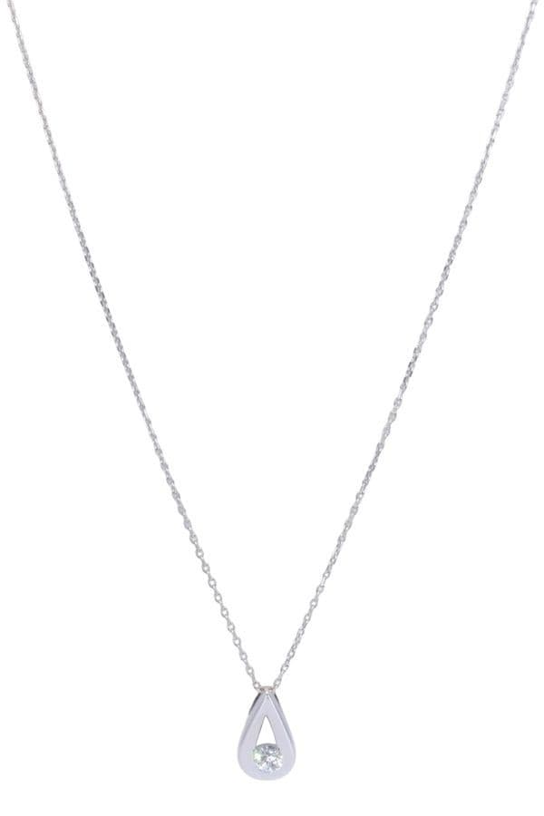 COLLIER GOUTTE DIAMANT SOLITAIRE — vue 1