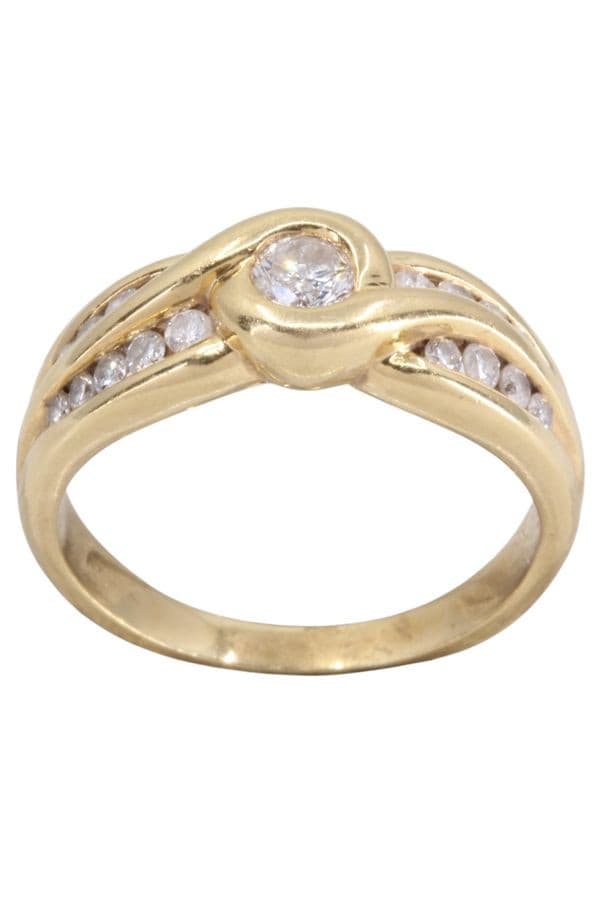 BAGUE MODERNE DIAMANTS — vue 1